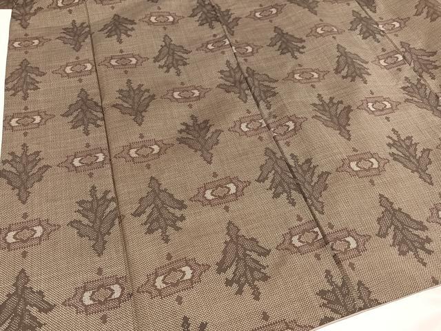 平和屋着物○本場大島紬 一元絣 草木文 正絹 逸品 AABB8194ph