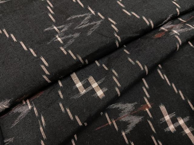 平和屋着物●久留米絣　単衣　琉球絣文様　綿　逸品　AABB8212ph