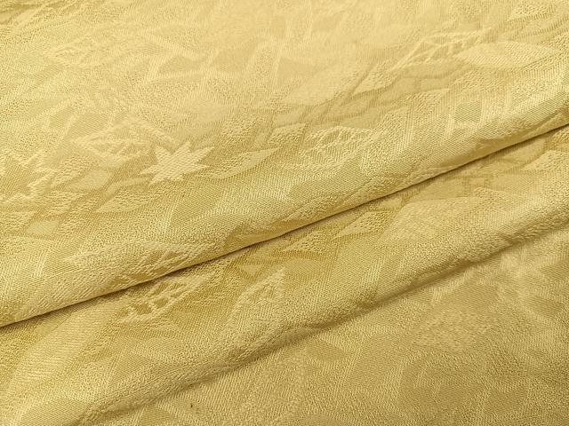 平和屋着物●上質な色無地　舞葉地紋　枯色　正絹　逸品　AABB8216ph