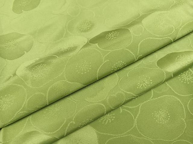 平和屋着物●上質な色無地　梅地紋　青丹色　正絹　逸品　未使用　AABB8221ph