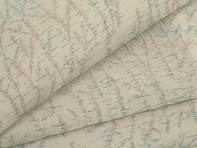 平和屋着物＊夏物　小紋　紗　樹林文　AABB8249jd