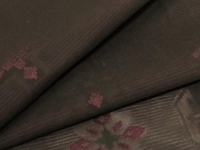 平和屋着物＊夏物　小紋　絽　幾何学文様　正絹　逸品　AABB8259jd