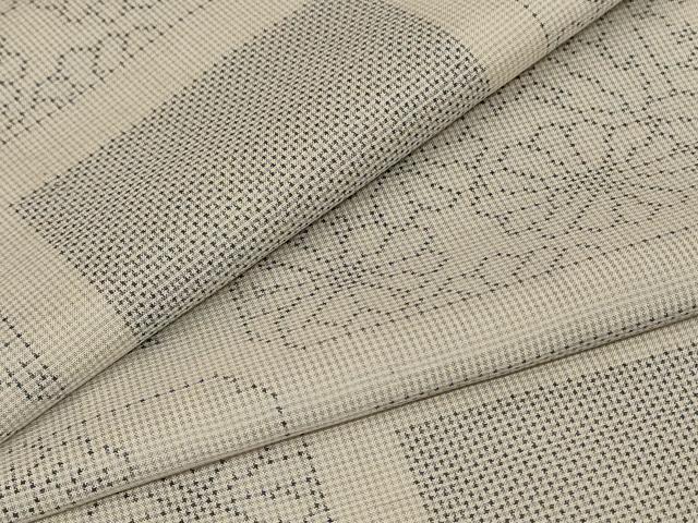 平和屋着物＊夏物　本場大島紬　夏大島　色紙花文　正絹　逸品　AABB8275jd