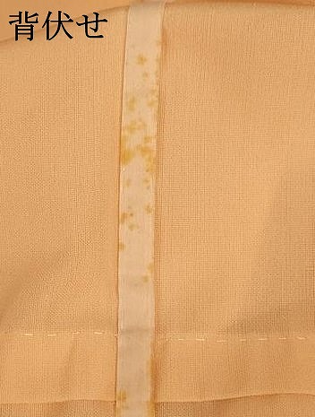 平和屋着物＊夏物　色無地　花菱紋紗　小麦色　正絹　逸品　AABB8302jd_5