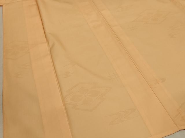 平和屋着物＊夏物　色無地　花菱紋紗　小麦色　正絹　逸品　AABB8302jd_2