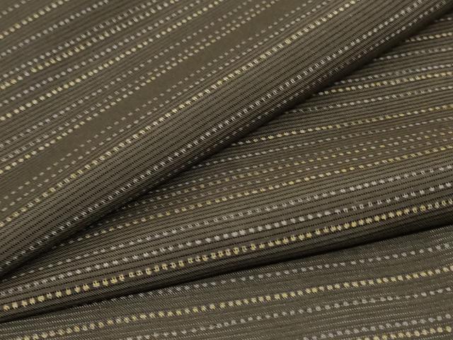 平和屋着物＊夏物　小紋　絽　横段文　銀彩　ゑり善扱い　ロング丈　正絹　逸品　AABB8315jd