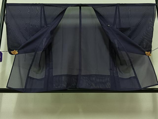 平和屋着物▽道行コート スリーシーズン 春夏秋 塵除け 深紫色 正絹