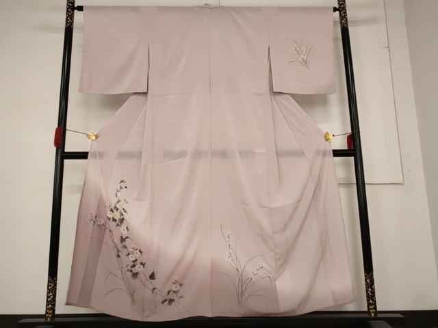 平和屋着物＊夏物　訪問着　絽　草花文　暈し染め　洗える着物　AABB8615st