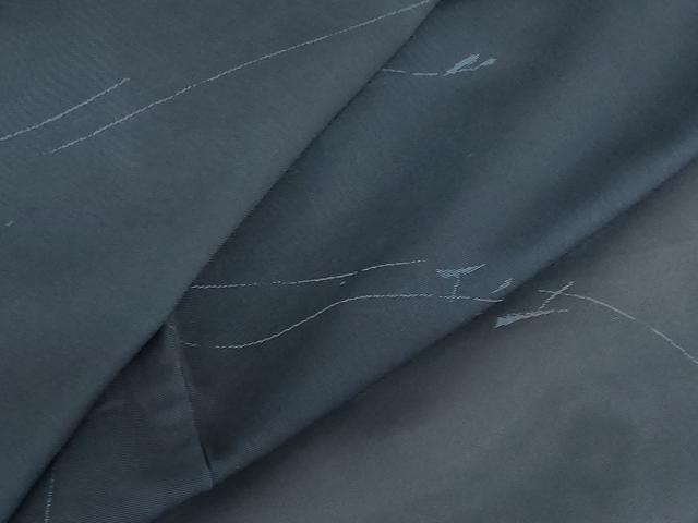 平和屋着物＊夏物　小紋　紗　枝葉文　正絹　逸品　AABB8617st