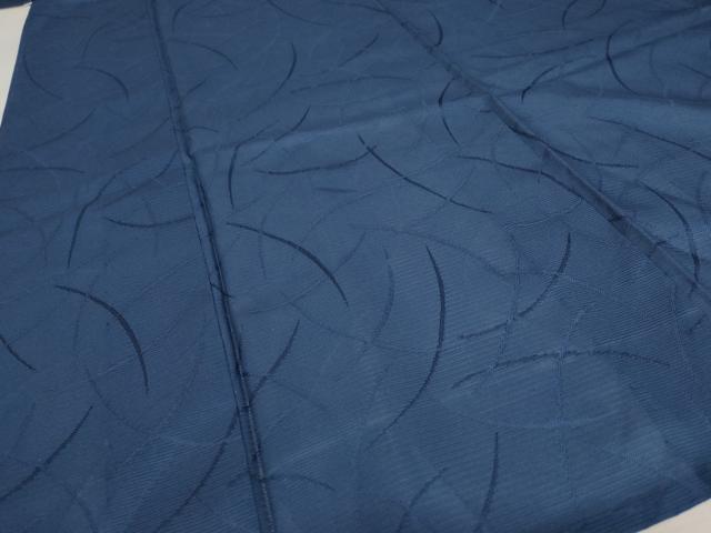 平和屋着物＊夏物 色無地 絽 芝文 留紺色 洗える着物 AABB8626st