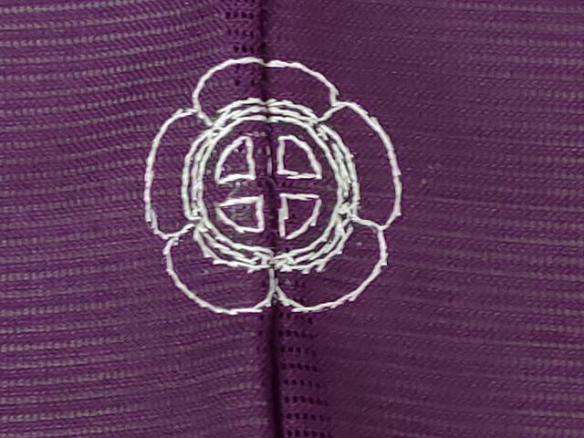 平和屋着物＊夏物　色無地　絽　紫紺色　洗える着物　AABB8627st_5