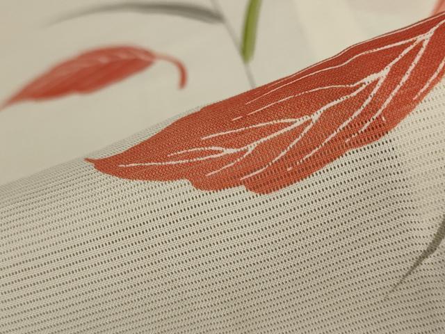 平和屋着物＊夏物 小紋 絽 草花文 正絹 逸品 AABB8645st