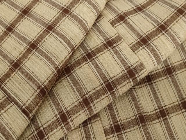 平和屋着物＊夏物　小紋　紗　縮織　格子　AABB8654st