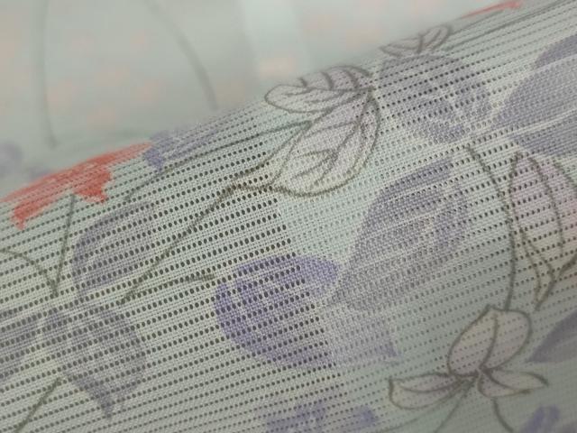 平和屋着物＊夏物　小紋　絽　草花文　洗える着物　AABB8661st_5