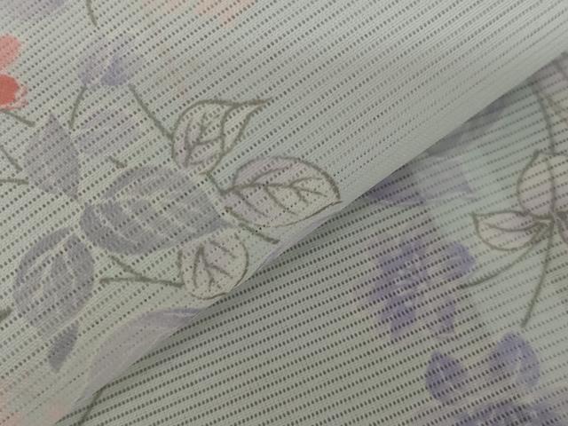 平和屋着物＊夏物　小紋　絽　草花文　洗える着物　AABB8661st_4