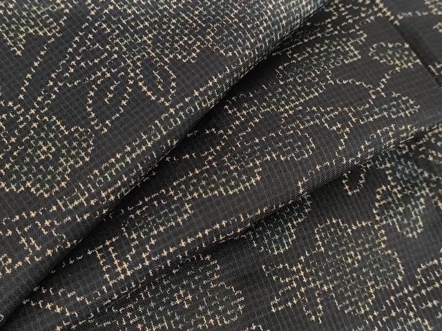 平和屋着物＊夏物　小紋　紗　風景文　洗える着物　AABB8666st