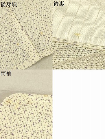 平和屋着物＊夏物　小紋　絽　間道　正絹　逸品　AABB8766sx_7