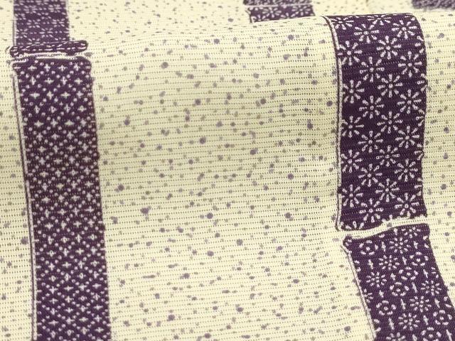 平和屋着物＊夏物　小紋　絽　間道　正絹　逸品　AABB8766sx_5