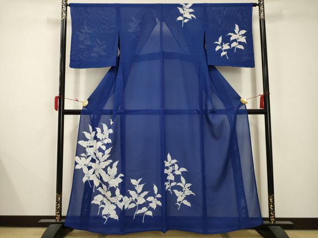 平和屋着物＊夏物　訪問着　絽　草花文　正絹　逸品　AABB8774sx