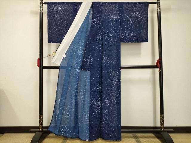 平和屋着物＊夏物　小紋　絽　霞文　洗える着物　AABB8782sx_2