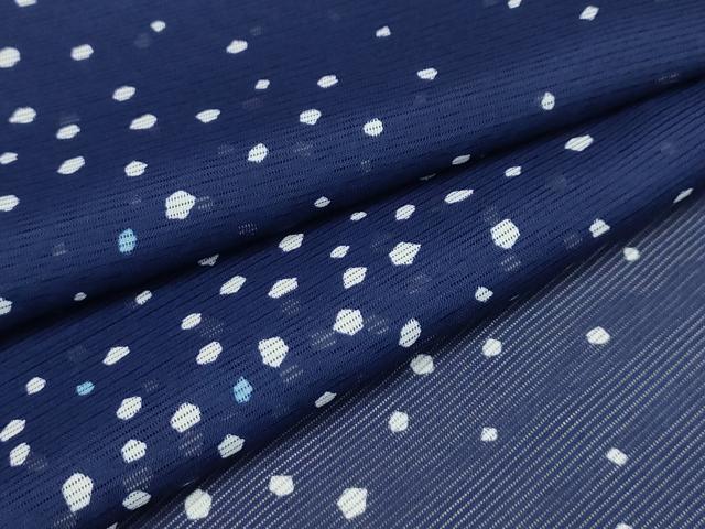 平和屋着物＊夏物　小紋　絽　霞文　洗える着物　AABB8782sx