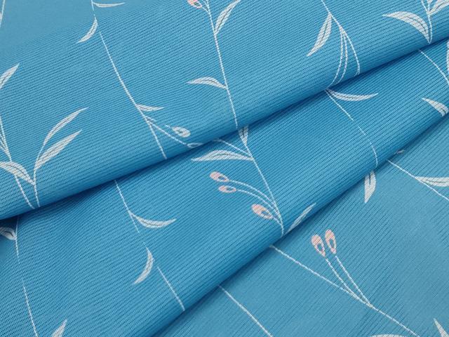 平和屋着物＊夏物　小紋　絽　草花文　洗える着物　AABB8785sx