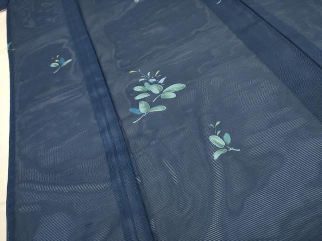 平和屋着物＊夏物 小紋 絽 草花文 金彩 洗える着物 AABB8811sx