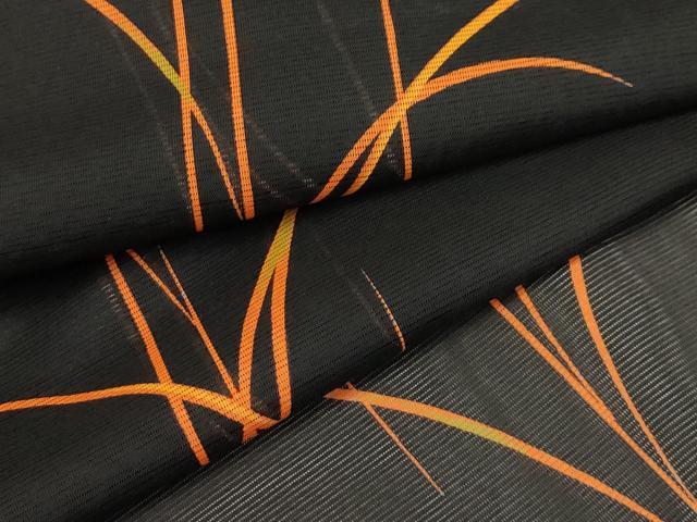 平和屋着物＊夏物　小紋　絽　舞葉文　洗える着物　AABB8814sx