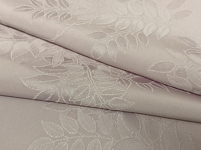 平和屋着物●上質な色無地　草花地紋　葡萄鼠色　鈴乃屋扱い　正絹　逸品　AABC0001zg