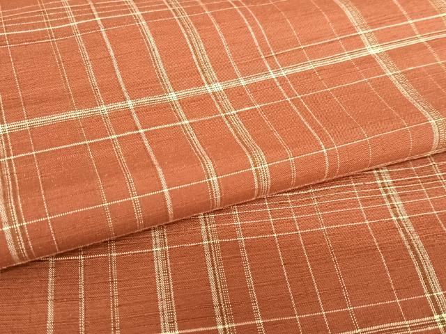 平和屋着物○上質な紬 格子 正絹 逸品 AABC0078zg