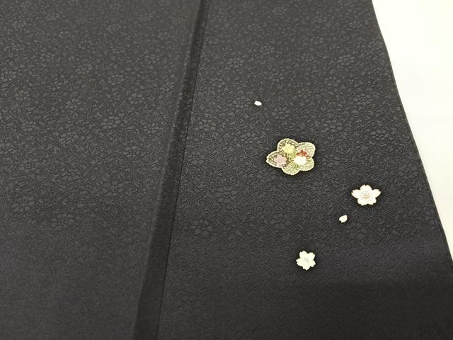 平和屋着物○上質な小紋 舞花文 金彩 やまと誂製 正絹 逸品 AABC0141zg