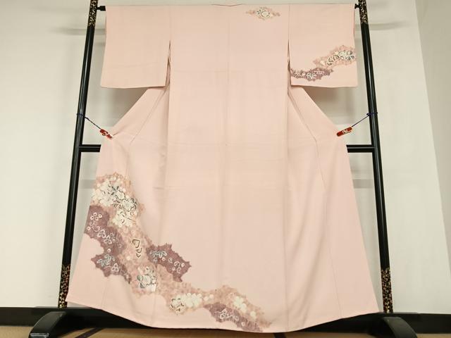 平和屋着物●訪問着　辻が花　絞り　暈し染め　正絹　逸品　AABC0143zg