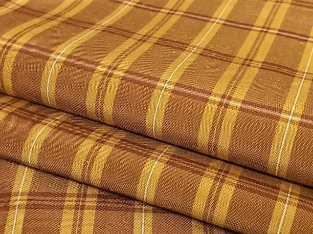 平和屋着物●無形文化財　本場黄八丈　近藤傳　草木染　手織　紬　格子　正絹　逸品　AABC0219zg