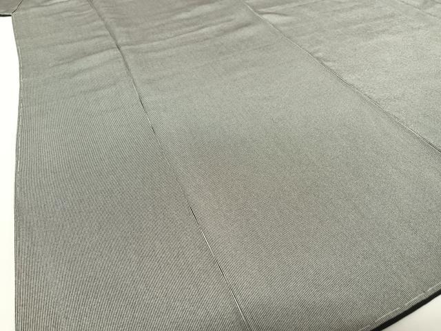 平和屋着物○寺山存男 江戸小紋 万筋 黒色×白色 正絹 逸品