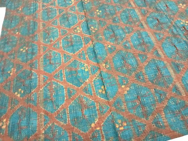 平和屋着物▽絞りの開祖 竹田庄九郎 紬 単衣 伝統工芸 有松