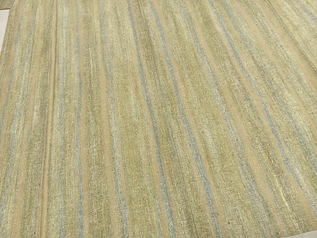 平和屋着物▽上質な小紋 単衣 縞 正絹 逸品 AABC0255fy