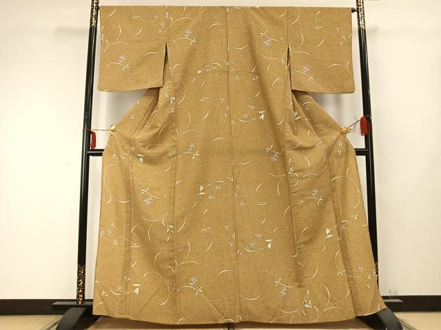 平和屋着物▽小紋　単衣　草花文　洗える着物　AABC0302fy 平和屋着物▽小紋 単衣 草花文 洗える着物 AABC0302fy