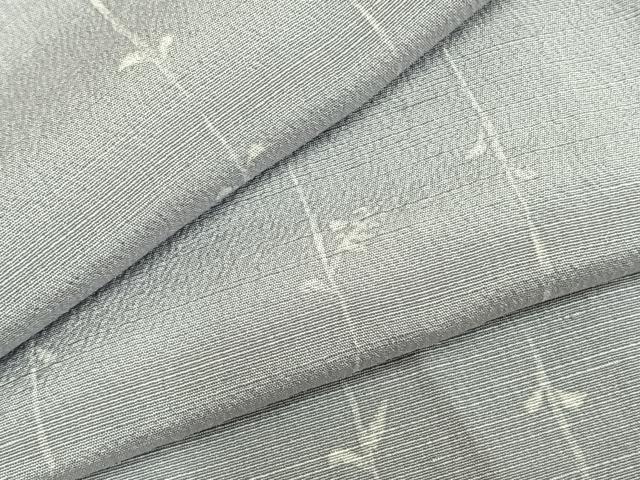 平和屋着物▽上質な紬 　単衣　蔦の葉文 　正絹　逸品　未使用　AABC0305fy