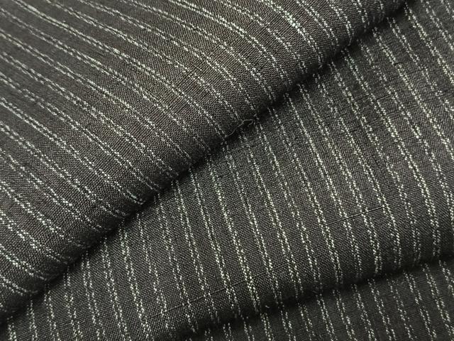 平和屋着物▽男性　紬　単衣　縞　正絹　逸品　AABC0341fy