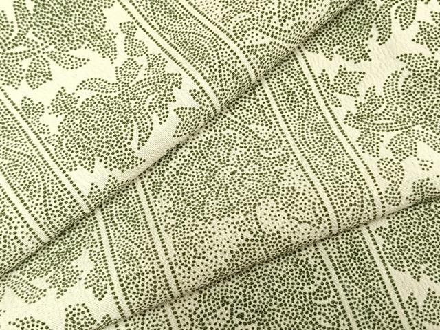 平和屋着物▽江戸小紋　単衣　草花間道　正絹　逸品　AABC0358fy