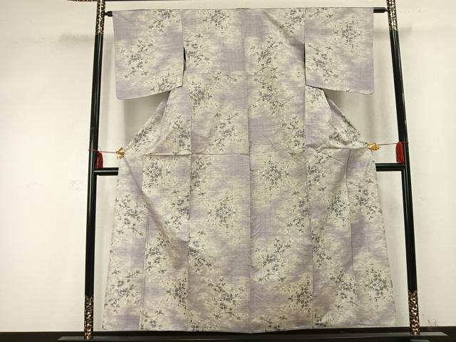 平和屋着物▽都喜ヱ門 本場大島紬 単衣 総絣 草花文