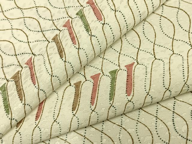 平和屋着物▽小紋　単衣　抽象文様　洗える着物　AABC0420fy