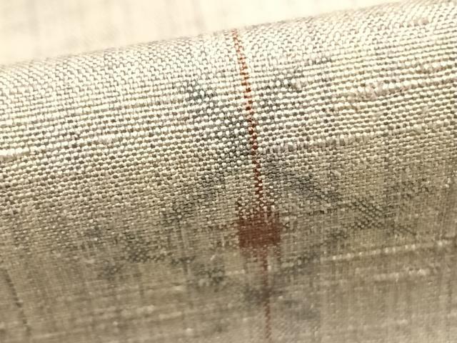 平和屋着物▽上質な紬 単衣 絣柄 正絹 逸品 AABC0489fy