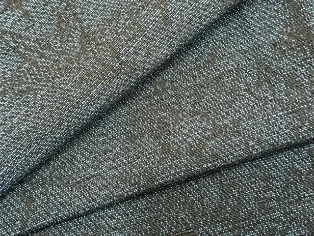 平和屋着物▽上質な紬　単衣　草花文　正絹　逸品　AABC0502fy