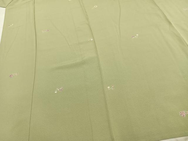 平和屋着物▽上質な小紋　単衣　枝花文　金彩　ますいわ屋扱い　正絹　逸品　AABC0511fy_3