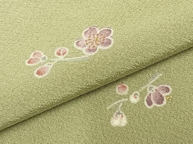 平和屋着物▽上質な小紋　単衣　枝花文　金彩　ますいわ屋扱い　正絹　逸品　AABC0511fy_4