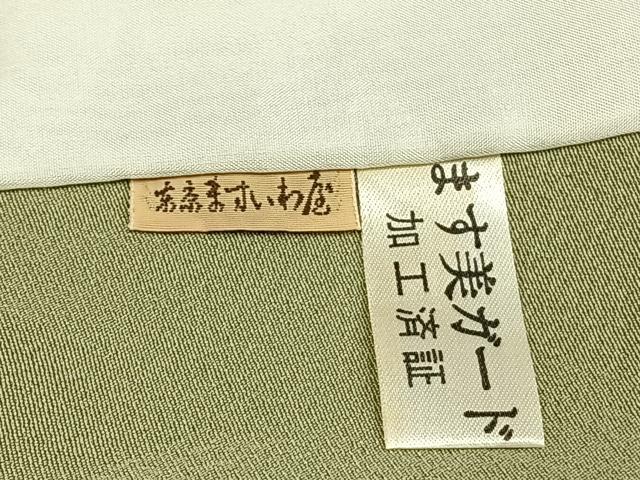 平和屋着物▽上質な小紋　単衣　枝花文　金彩　ますいわ屋扱い　正絹　逸品　AABC0511fy_6