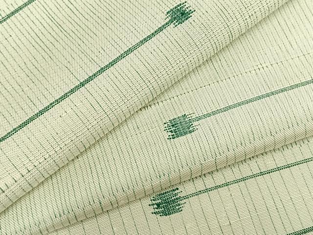 平和屋着物▽上質な紬　単衣　抽象文様　正絹　逸品　AABC0544fy