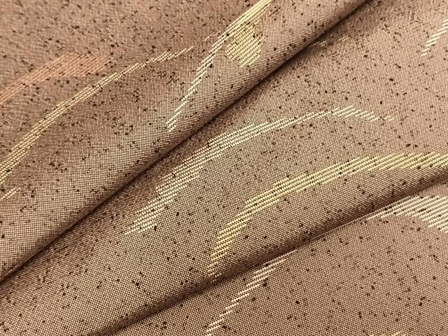 平和屋着物▽本場大島紬　薩摩結城　単衣　芝文　正絹　逸品　AABC0547fy