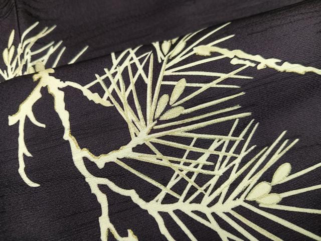 平和屋着物○訪問着 作家物 藤本最慶 松 金彩 正絹 逸品 AABC0602ph